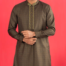 Load image into Gallery viewer, Mens Embroidery Panjabi- Carob
