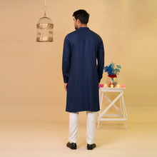 Load image into Gallery viewer, Mens Basic Panjabi- Navy 1
