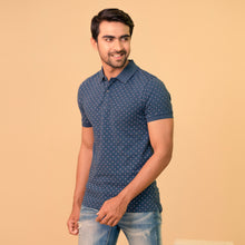 Load image into Gallery viewer, Mens Polo-Navy Aop
