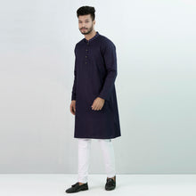 Load image into Gallery viewer, Mens Embroidery Panjabi- Deep Blue
