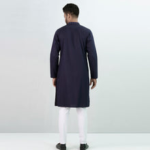 Load image into Gallery viewer, Mens Embroidery Panjabi- Deep Blue
