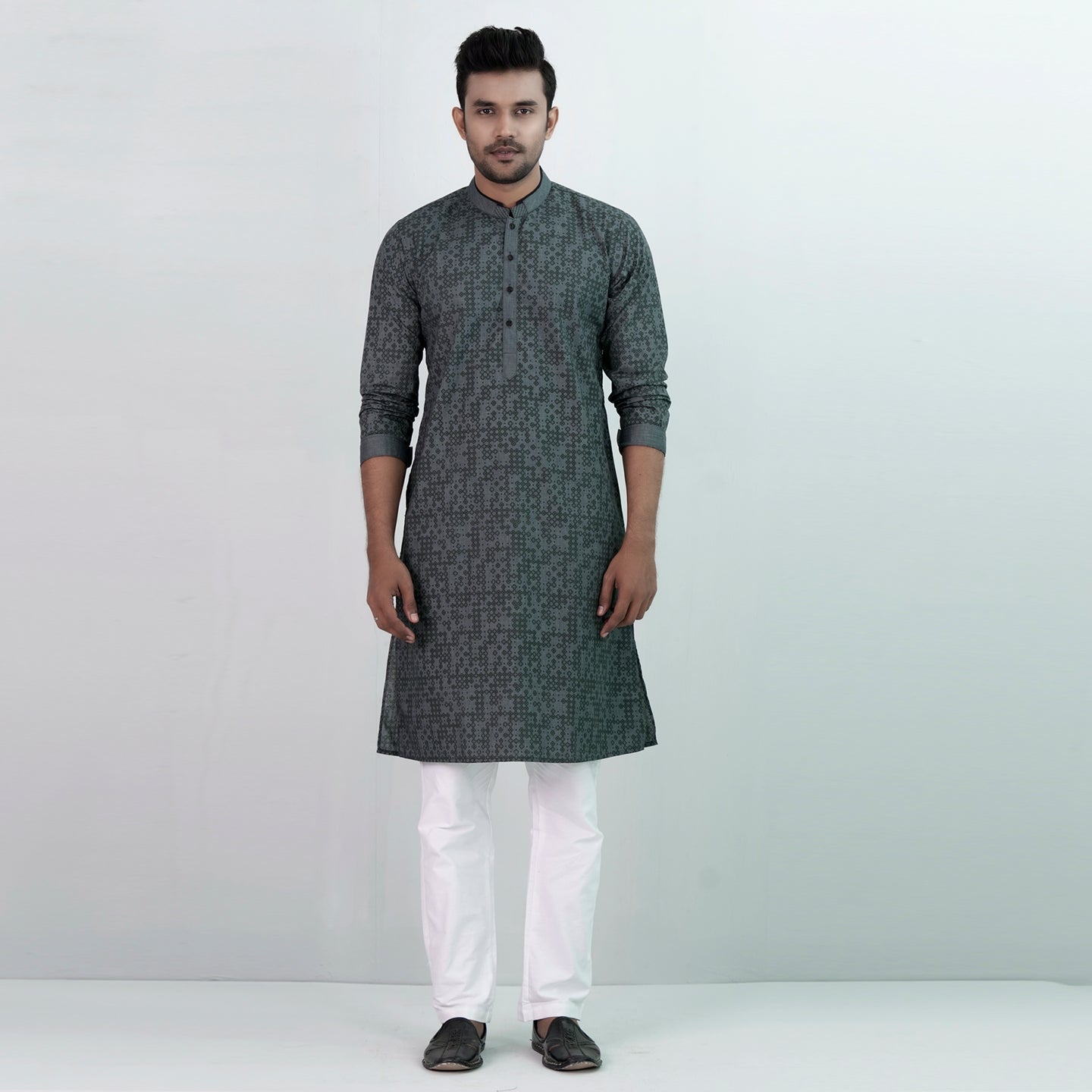 Mens Panjabi- Gray