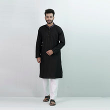 Load image into Gallery viewer, Mens Embroidery Panjabi- Black
