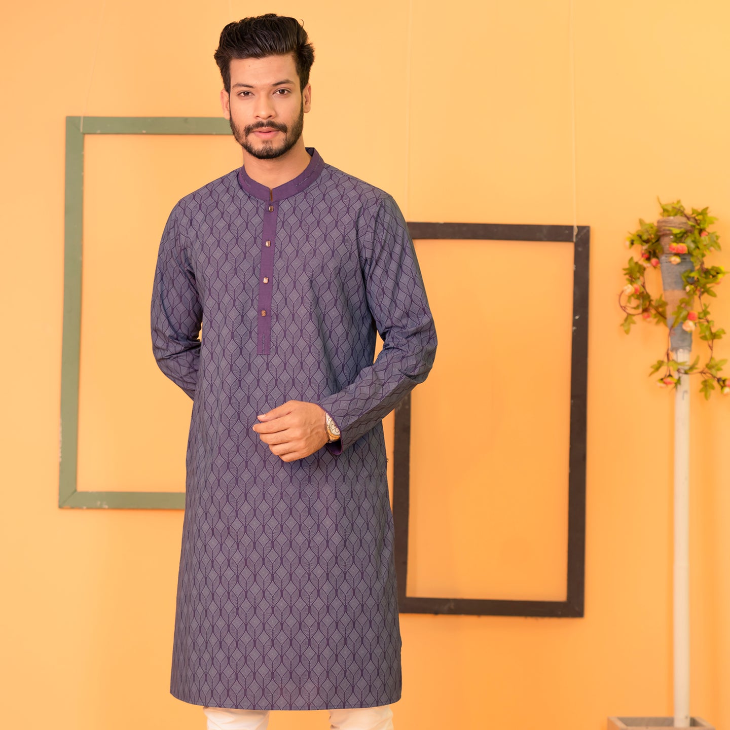 Mens Panjabi-Parple