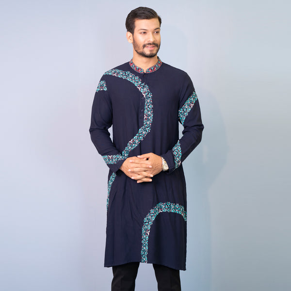 Mens Panjabi-Navy