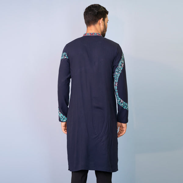 Mens Panjabi-Navy