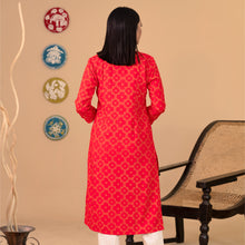 Load image into Gallery viewer, Ladies Kurti-Red
