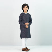 Load image into Gallery viewer, Boys Panjabi- Navy Blue Printed
