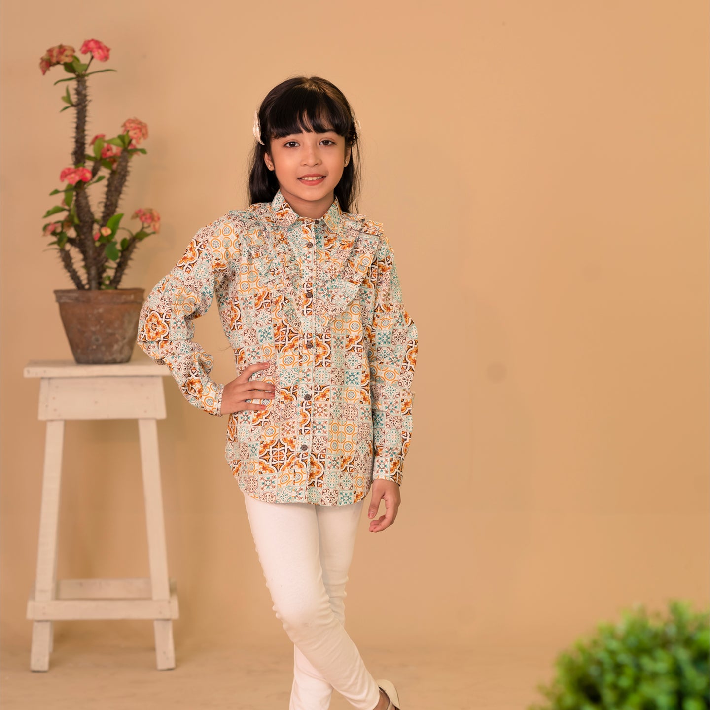 Girls Shirt-White