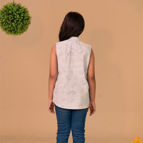Girls Tops-Light Blue