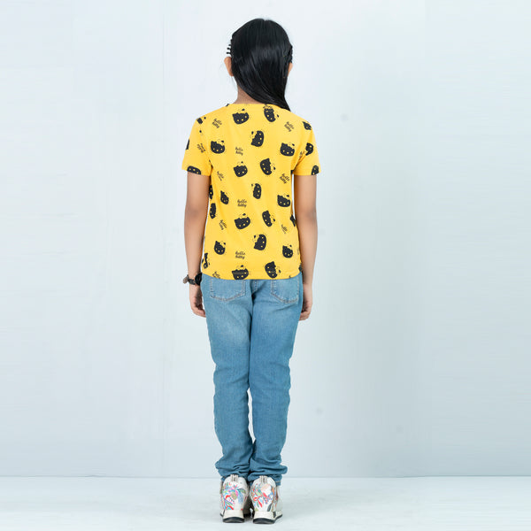 Girls T-Shirt- Yellow
