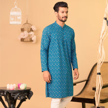 Load image into Gallery viewer, Mens Basic Panjabi-Blue-1
