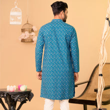 Load image into Gallery viewer, Mens Basic Panjabi-Blue-1
