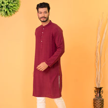 Load image into Gallery viewer, Mens Basic Panjabi-Maroon 1
