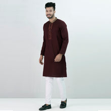 Load image into Gallery viewer, Mens Embroidery Panjabi- Maroon
