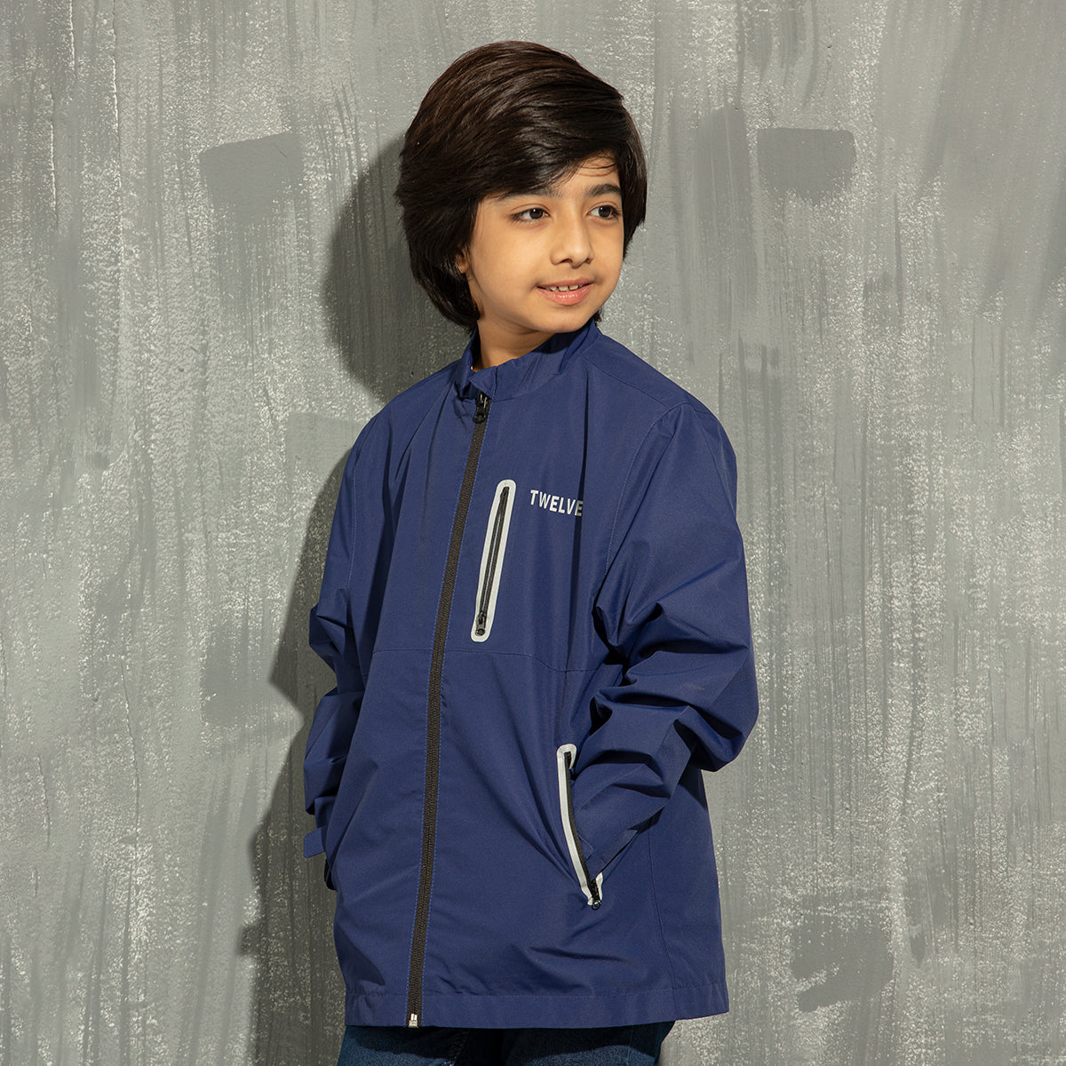 Boys Bomber Jacket- Navy 2