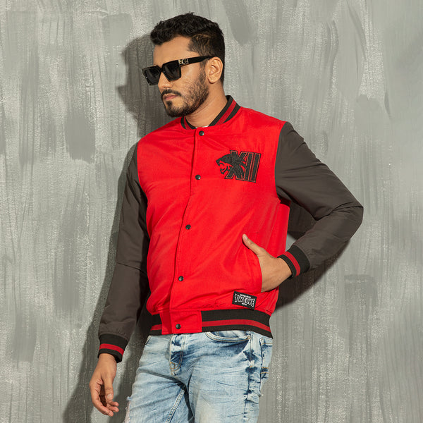 Mens Bomber- Red/Black