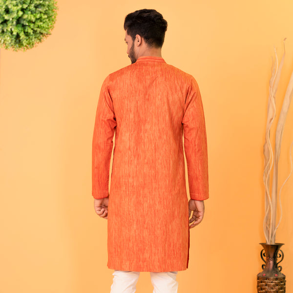 Mens Basic Panjabi- Orange 1