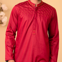 Load image into Gallery viewer, Mens Embroidery Panjabi- Wine
