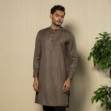 Load image into Gallery viewer, Mens Embroidery Panjabi - Yellowish Grey
