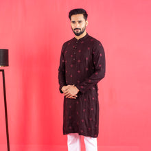 Load image into Gallery viewer, Mens Embroidery Panjabi- Coffee
