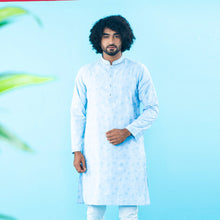 Load image into Gallery viewer, Mens Embroidery Panjabi- Blue
