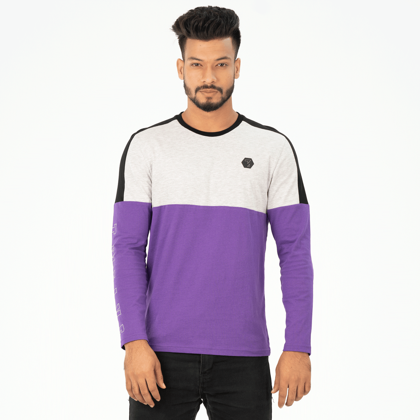 Mens Ls T-Shirt- Purple
