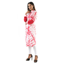 Load image into Gallery viewer, Ladies Kurty- Red Print
