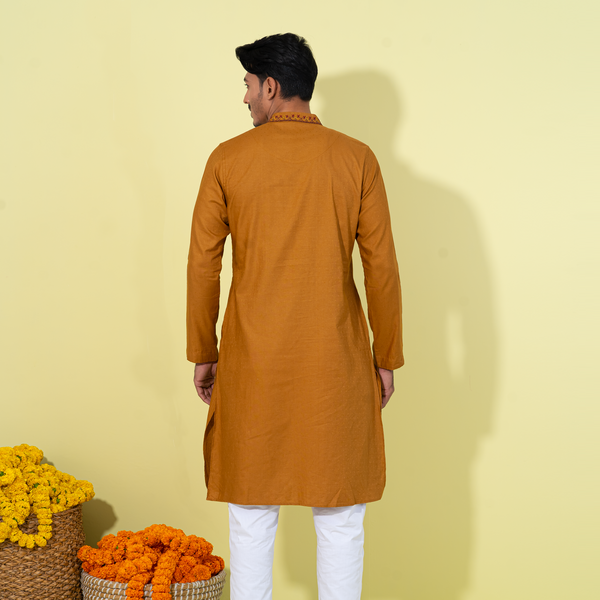 Mens Panjabi- Camel