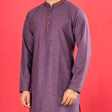 Load image into Gallery viewer, Mens Embroidery Panjabi- Purple
