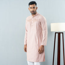 Load image into Gallery viewer, Mens Embroidery Panjabi- Lemonade Pink
