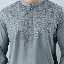 Load image into Gallery viewer, Mens Karchupi Panjabi- Ash
