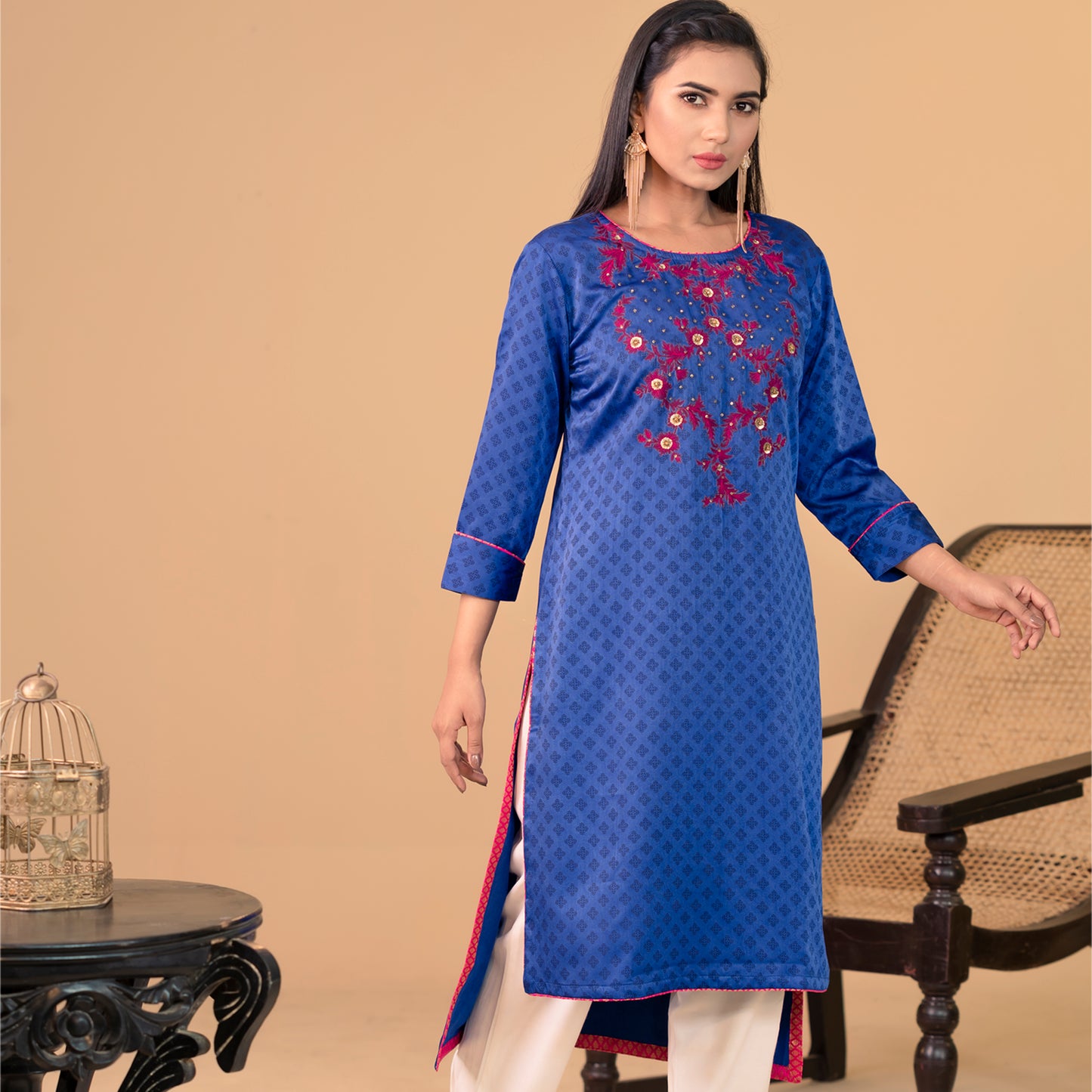 Womens Kurti-Royal Blue