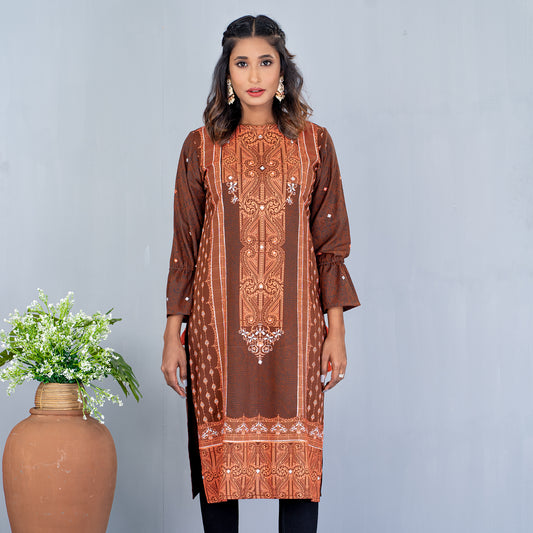 Womens Kurti- Brown