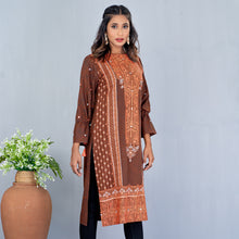 Load image into Gallery viewer, Ladies Kurti- Brown
