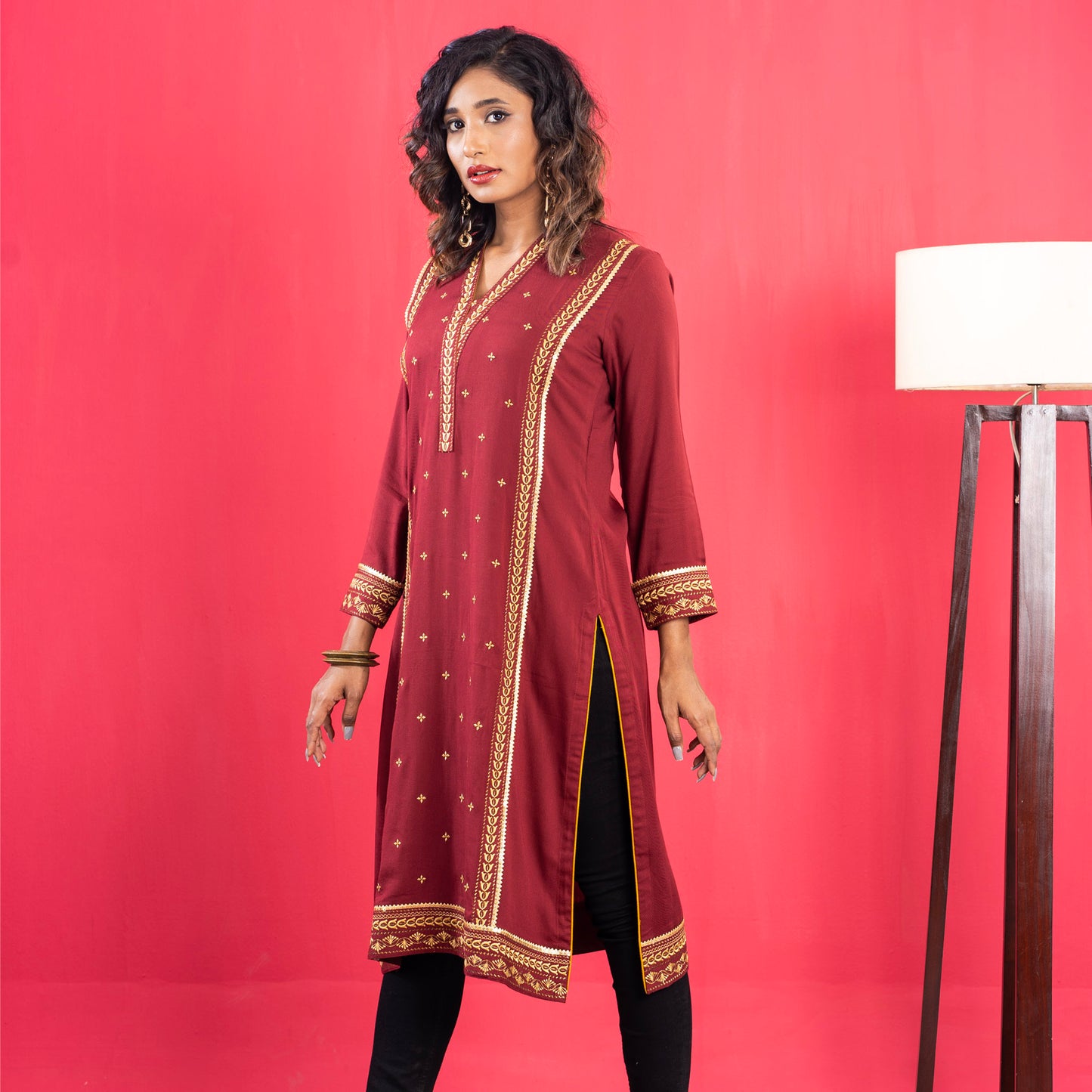 Womens Kurti- Maroon