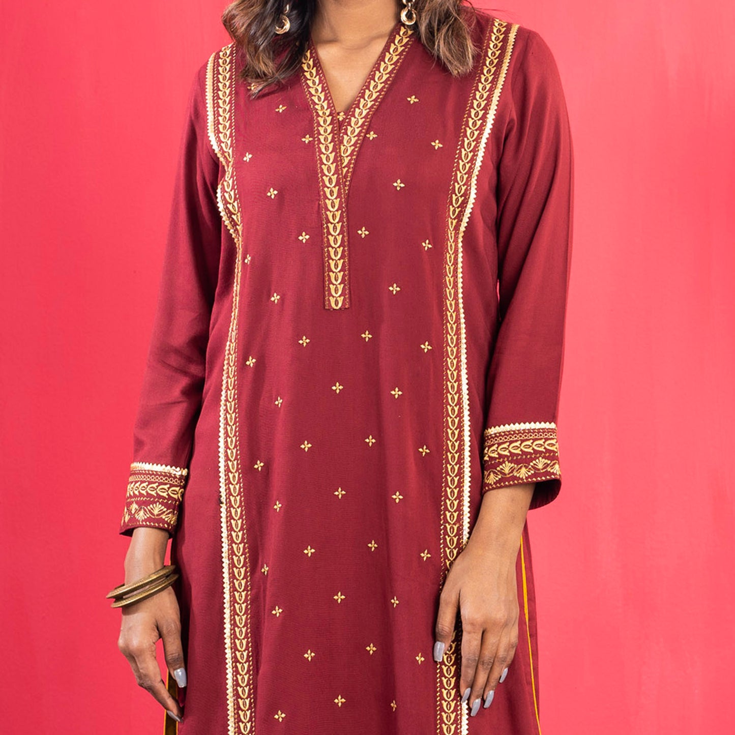 Womens Kurti- Maroon