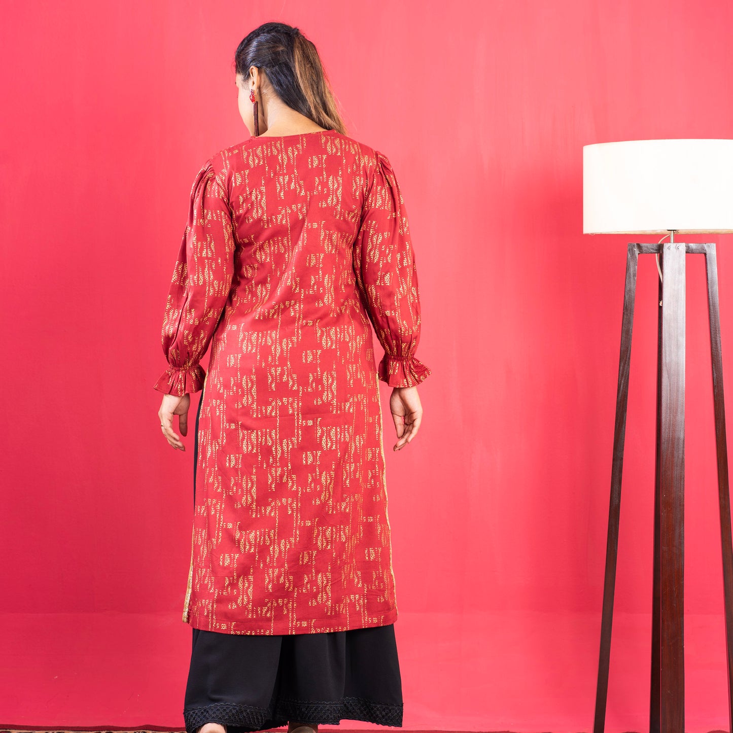 Womens Premium Kurti- Maroon