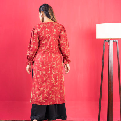 Womens Premium Kurti- Maroon