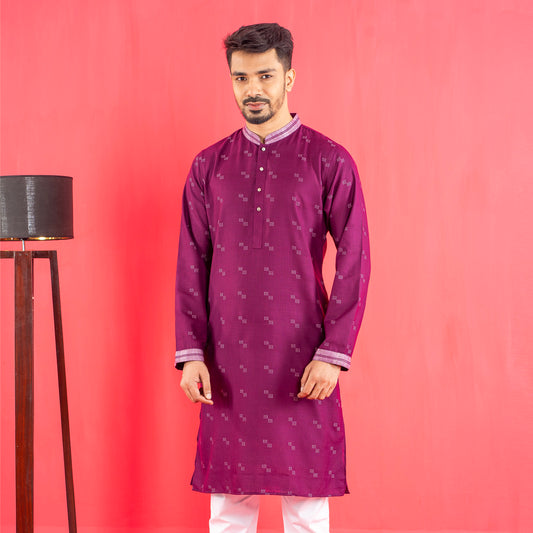 Mens Basic Panjabi- Purple