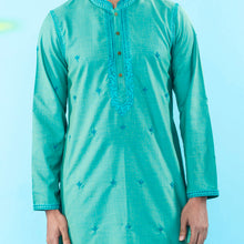 Load image into Gallery viewer, Mens Embroidery Panjabi- Sea Green
