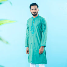 Load image into Gallery viewer, Mens Embroidery Panjabi- Sea Green
