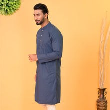 Load image into Gallery viewer, Mens Panjabi- Navy Micro Floral
