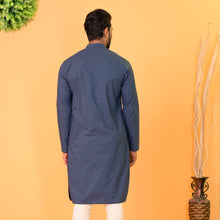 Load image into Gallery viewer, Mens Panjabi- Navy Micro Floral
