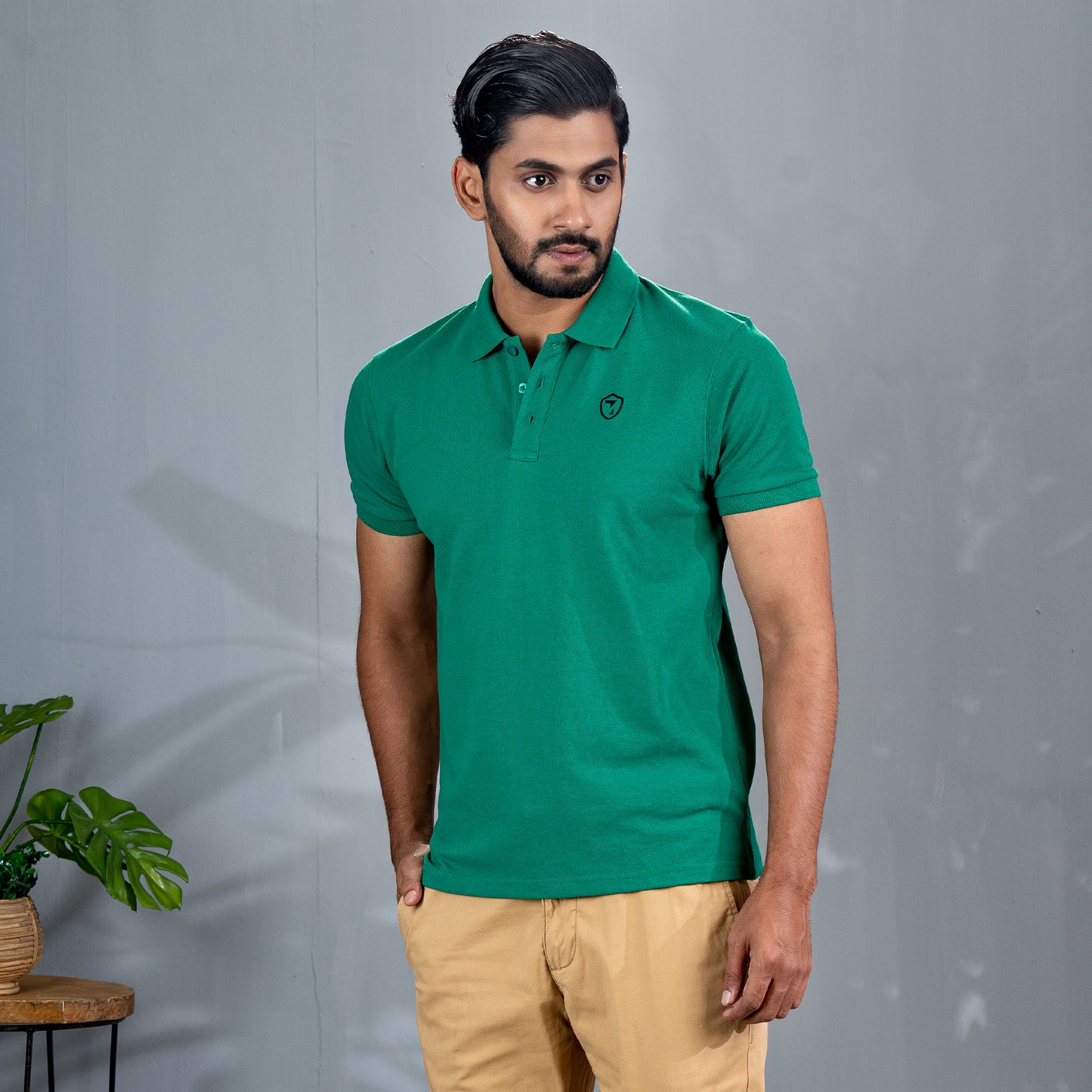 Mens Bottle Green Polo