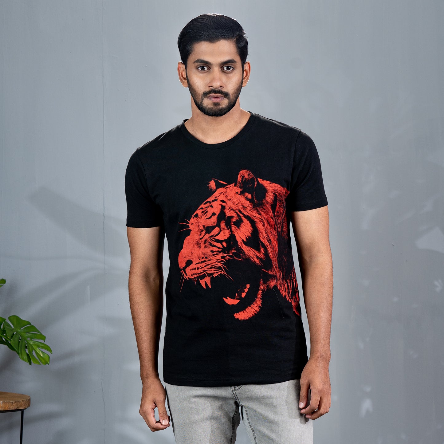 Mens Black Print T-Shirt