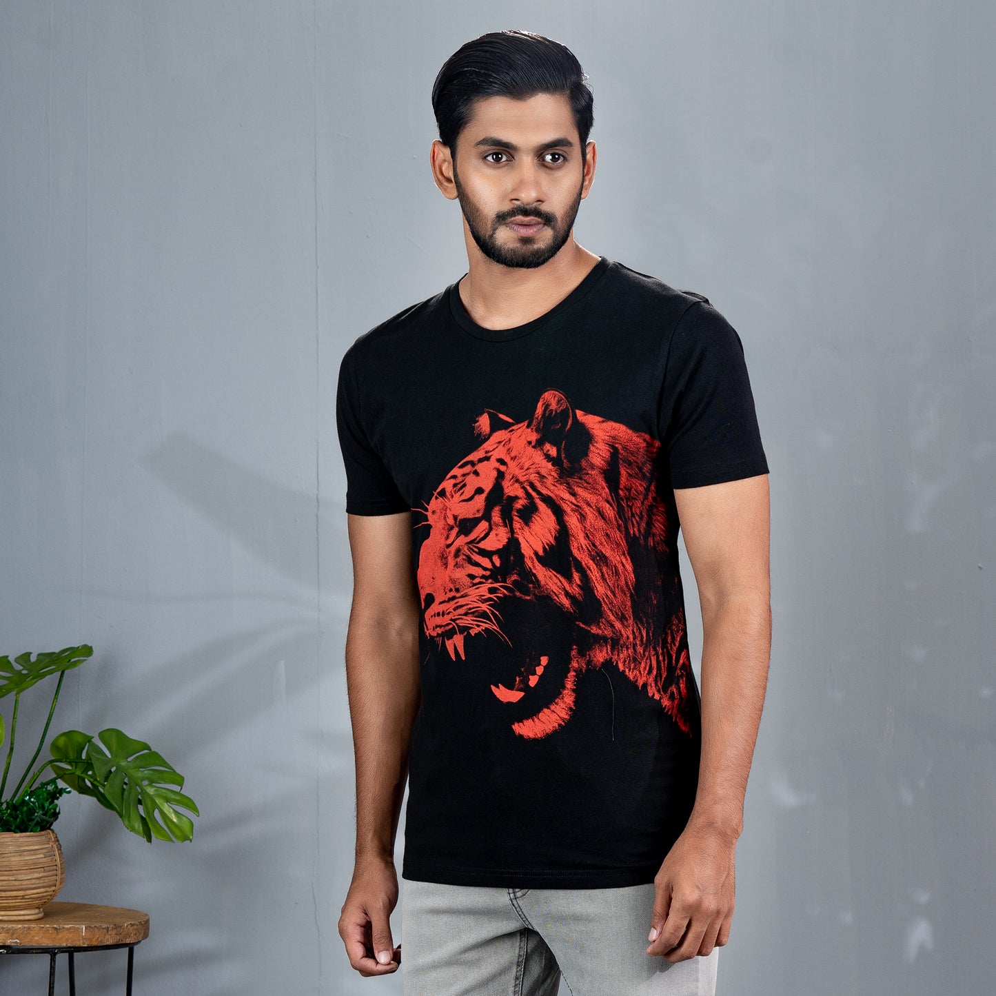 Mens Black Print T-Shirt