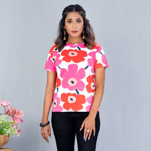 Load image into Gallery viewer, Ladies T-Shirt- Pink Aop
