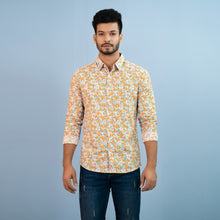 Load image into Gallery viewer, Mens Casual Shirt- White Orange
