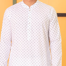 Load image into Gallery viewer, Mens Basic Panjabi-White Star Printed
